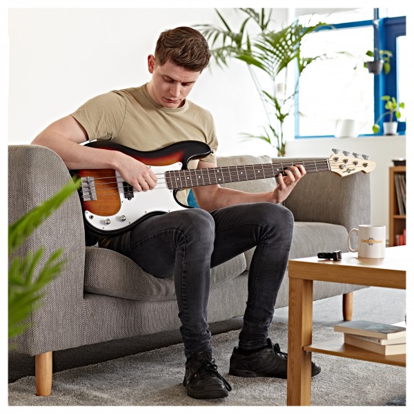 LA Bass Guitar by Gear4music, Sunburst