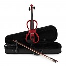 Stagg Shaped Electric Violin Outfit, Metallic Red