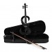 Stagg S-Shaped Electric Violin Outfit, Black