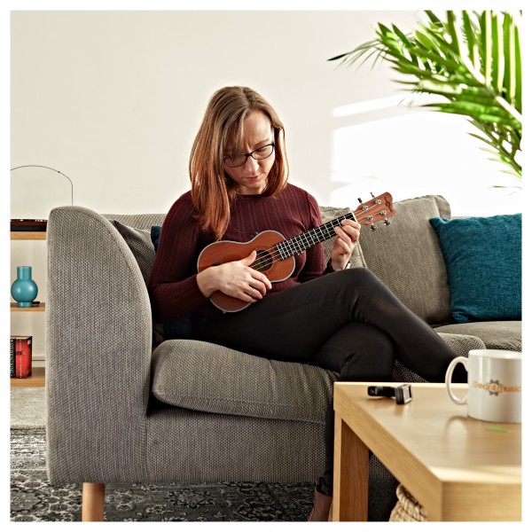 Sapele Soprano Electro-Ukulele by Gear4music