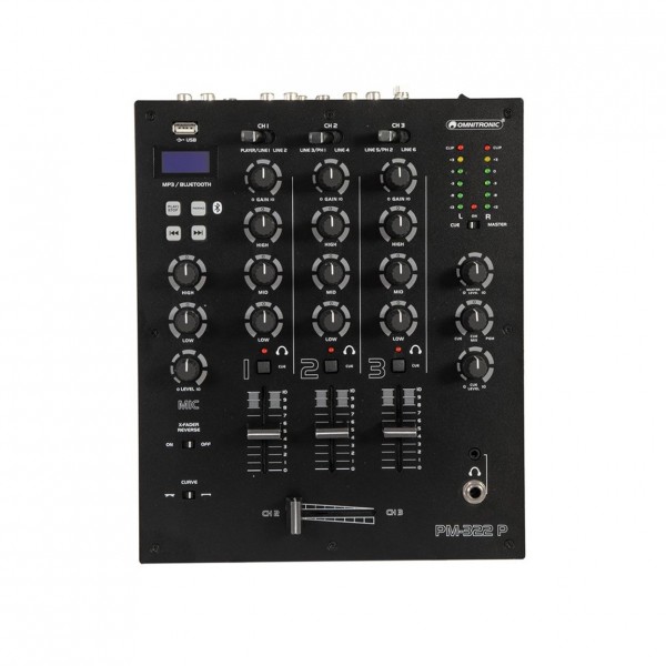 OMNITRONIC PM-322P DJ Mixer - top