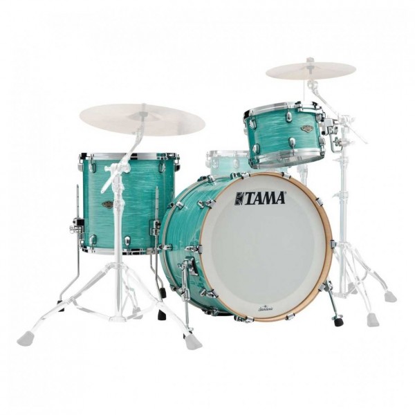 Tama Starclassic 22" Walnut/Birch 3pc Shell Pack, Surf Green Silk