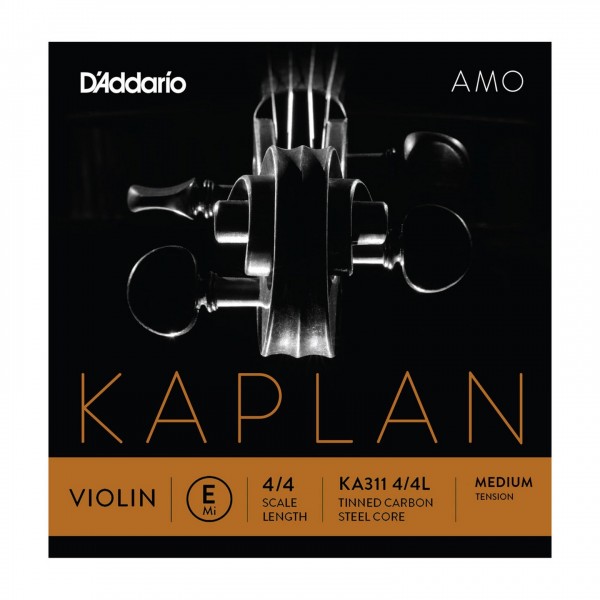D'Addario Kaplan Amo Violin E String, 4/4 Size, Medium