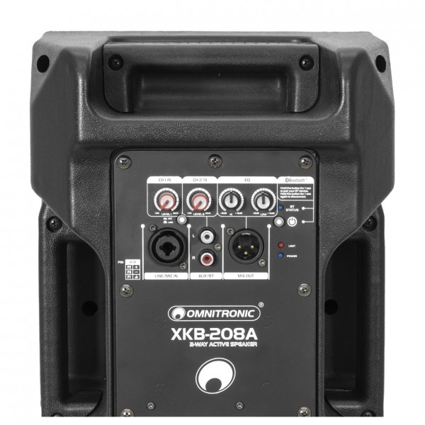Omnitronic XKB-208A 8" Active PA Speaker - Rear