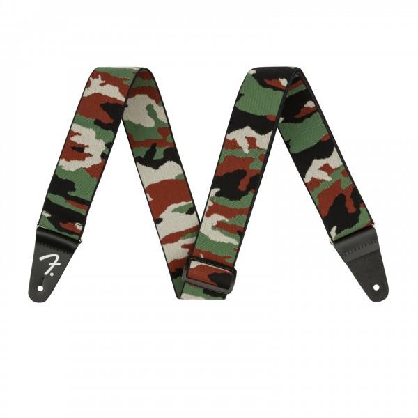 Fender 2" WeighLess Guitar Strap, Camo - Front View