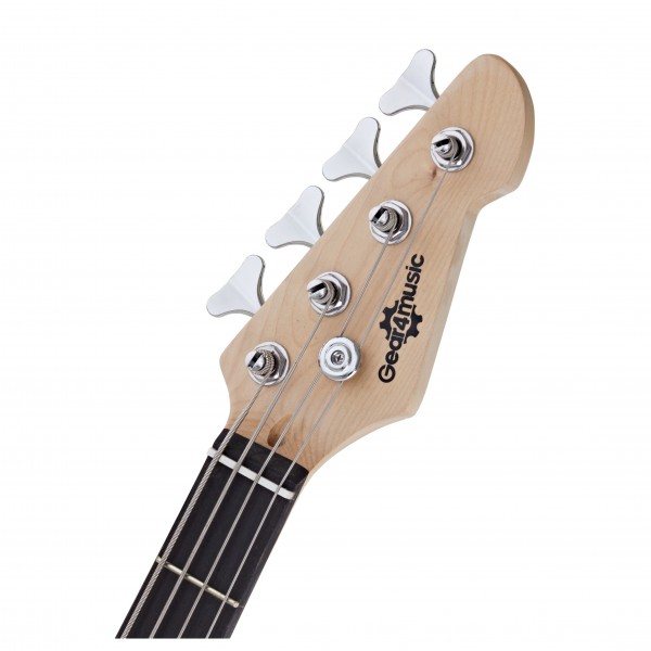 LA Bass Guitar by Gear4music, Red head