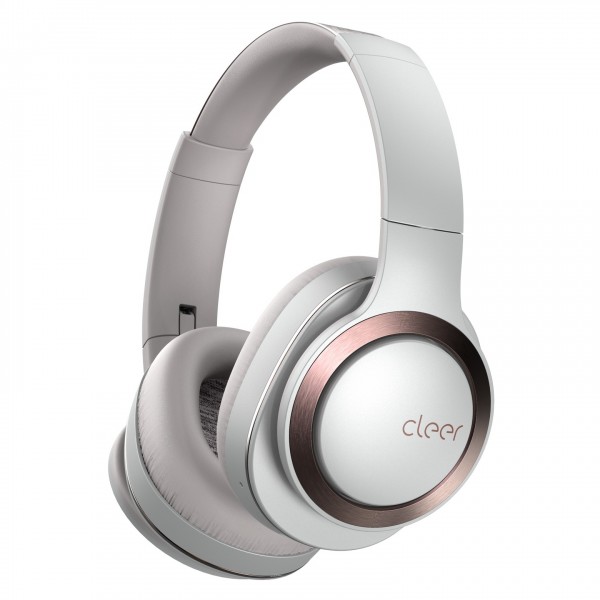 Cleer Enduro ANC Over-Ear Wireless Noise Cancelling Headphones, Beige - Angled
