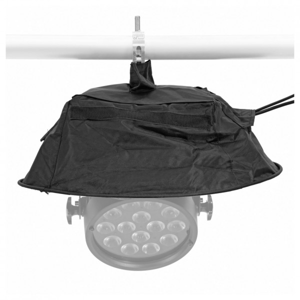 Eurolite Rain Cover, Single Clamp - Front with Clamp Uncovered