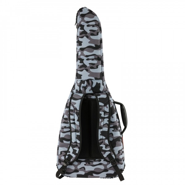 Fender FE920 Electric Guitar Gig Bag, Winter Camo - Rear View
