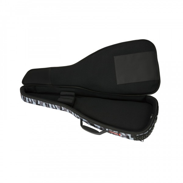 Fender FE920 Electric Guitar Gig Bag, Winter Camo - Open Case View