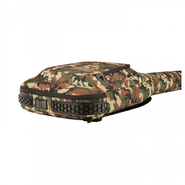 Fender FE920 Electric Guitar Gig Bag, Woodland Camo - Protective Bumper View