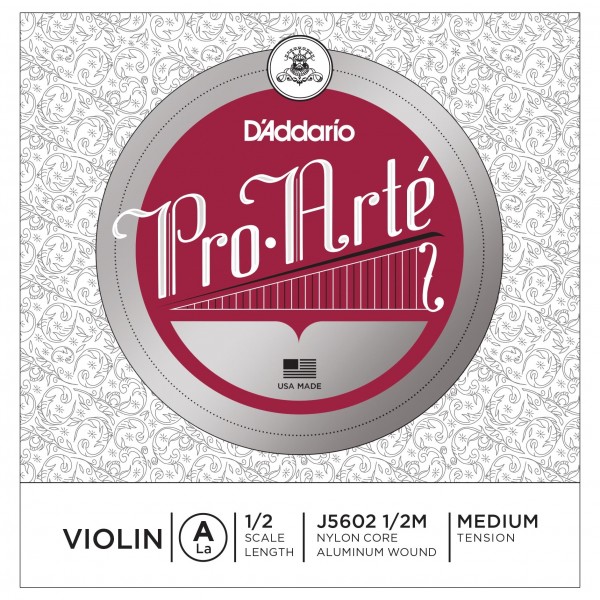 D'Addario Pro-Arte Violin A String, 1/2 Size, Medium