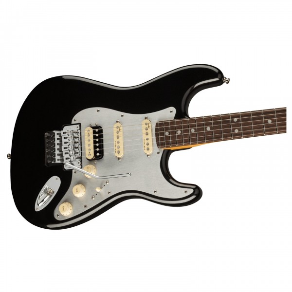 Fender American Ultra Luxe Stratocaster HSS FR RW, Mystic Black