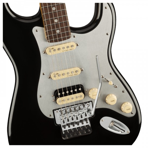 Fender American Ultra Luxe Stratocaster HSS FR RW, Mystic Black