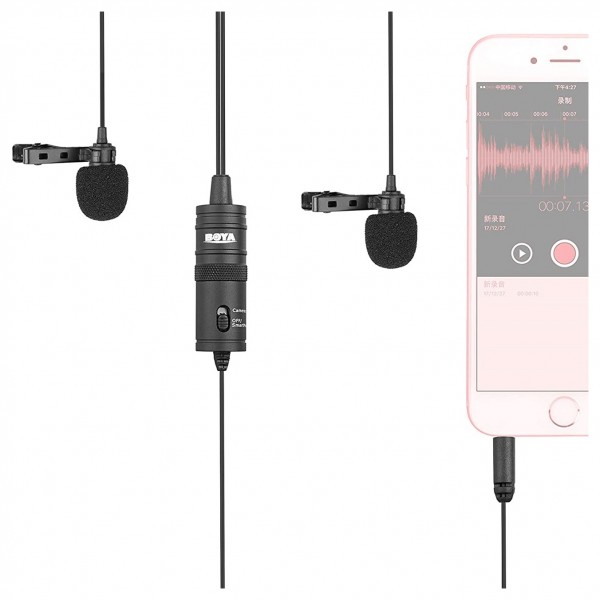 BY-M1DM Lavalier Mics - Phone (Phone Not Included)