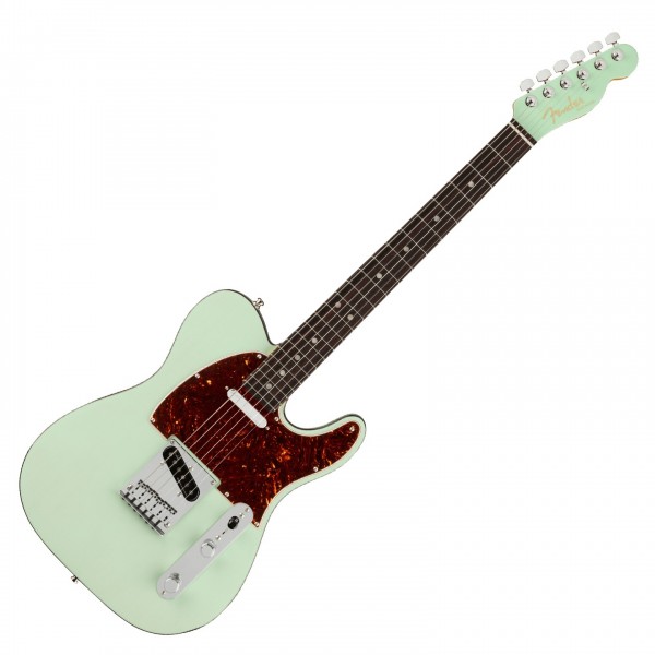 Fender American Ultra Luxe Telecaster RW, Surf Green - Front View