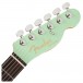 Fender American Ultra Luxe Telecaster RW, Surf Green - Front of Headstock View