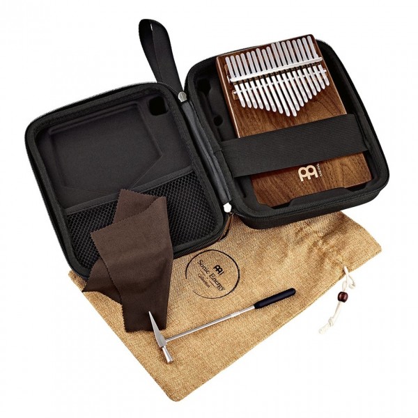 Meinl Sonic Energy Solid Kalimba, C Major 17-Notes, Black Walnut - Accessories