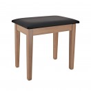 Piano Stool with Storage by Gear4music, Light Oak
