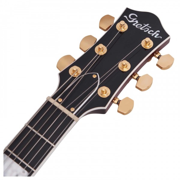 Gretsch G6228TG Players Edition Jet, Walnut Stain - Headstock
