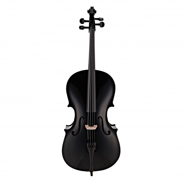 Student 1/2 Size Cello with Case by Gear4music, Black