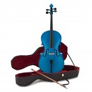 Violoncelle d'&Eacute;tude Taille 3/4 avec &Eacute;tui par Gear4music, Bleu