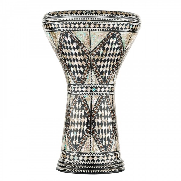 Meinl 8 3/4" Artisan Edition Doumbek, White Pearl, Mosaic Royale - Side