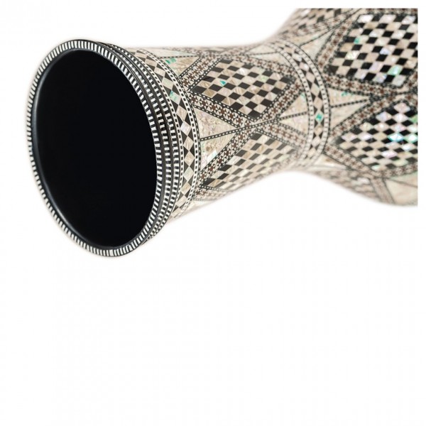 Meinl 8 3/4" Artisan Edition Doumbek, White Pearl, Mosaic Royale - Base