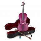 Student 1/4 Size Cello by Gear4music, Purple Sparkle