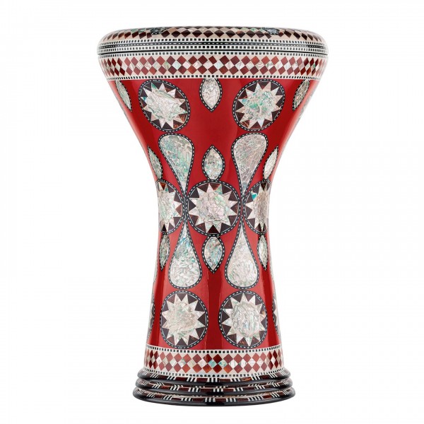 Meinl 8 3/4" Artisan Edition Doumbek, White Pearl, Mosaic Imperial - Side