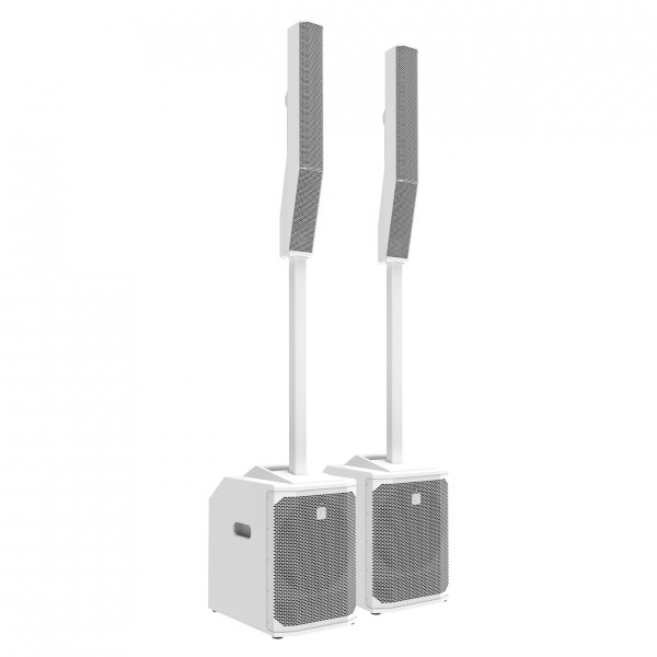 Electro-Voice Evolve 50M Column PA System, White, Pair - Front Angled