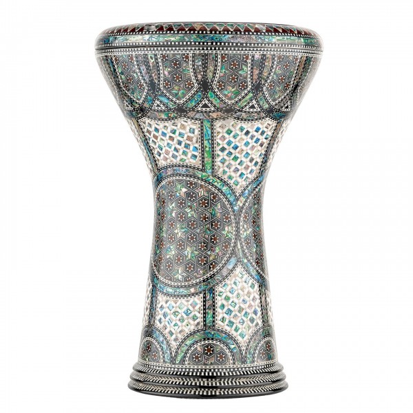 Meinl 8 3/4" Artisan Edition Doumbek, White Pearl, Mosaic Palace - Side