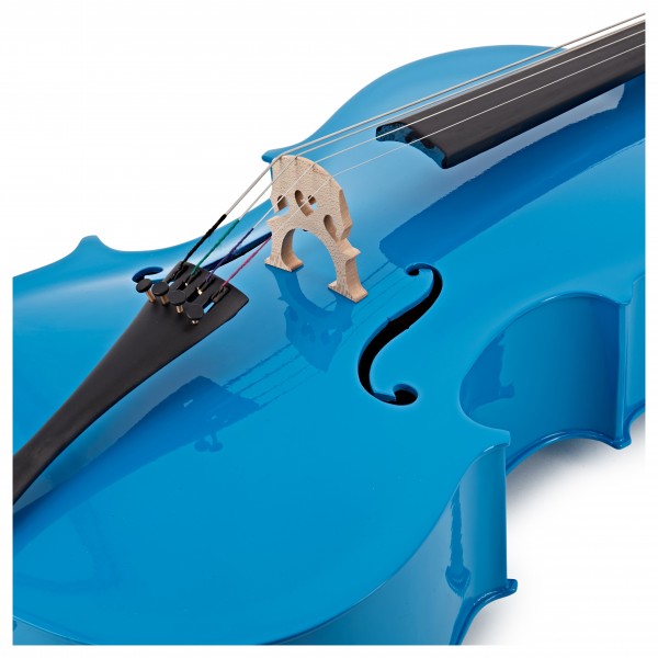 Student 1/4 Size Cello with Case by Gear4music, Blue