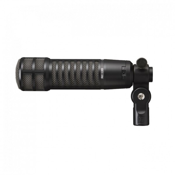 Electro-Voice RE320 Dynamic Cardioid Microphone with Studio Arm - Microphone Side
