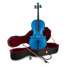 Violoncelle d'&Eacute;tude Taille 1/2 avec &Eacute;tui par Gear4music, Bleu