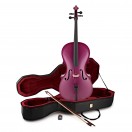Student 1/2 Size Cello by Gear4music, Purple Sparkle