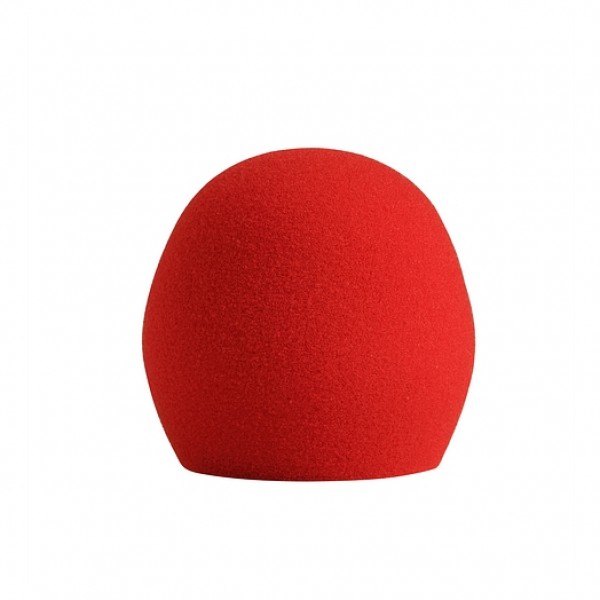 Shure A58WS Foam Windscreen for Ball Type Microphone, Red