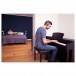 Yamaha CLP 725 Digital Piano, Satin Black, Lifestyle