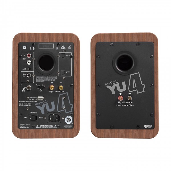 Kanto YU4 Home Audio Speakers - Rear