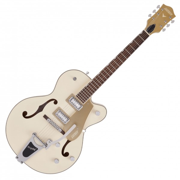 Gretsch G5410T Electromatic Tri-Five HB SC w/ Bigsby, White/Gold