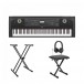Yamaha DGX 670 Digitaal Pianopakket, Zwart