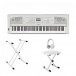Yamaha DGX 670 Digitalt Klaverpakke, Hvid