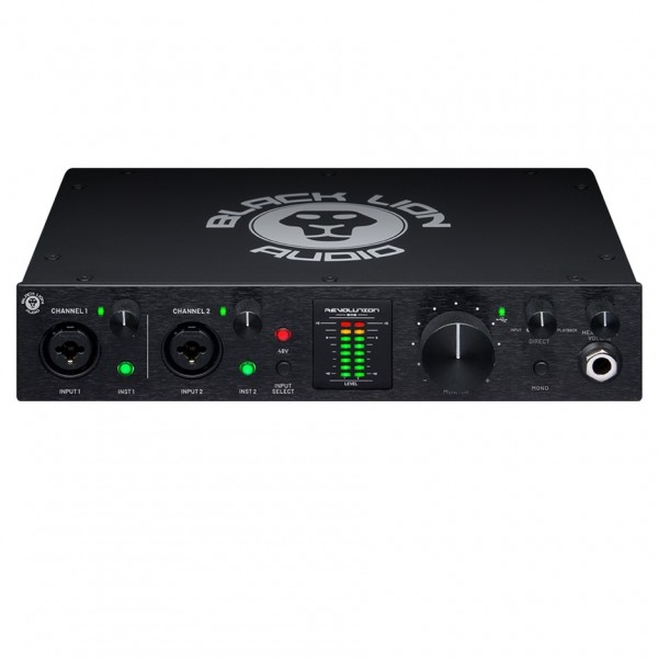 Black Lion Audio Revolution 2×2 Interface - Front View 