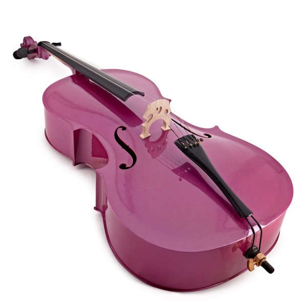 Student Full Size Cello Beginner Pack by Gear4music, Purple