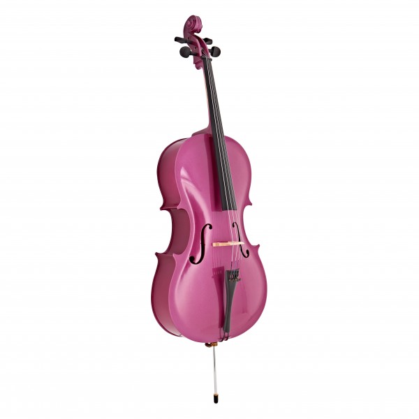 Student 3/4 Size Cello with Case + Beginner Pack, Purple