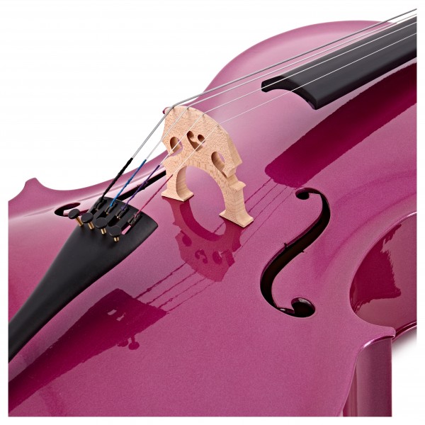 Student 3/4 Size Cello with Case + Beginner Pack, Purple