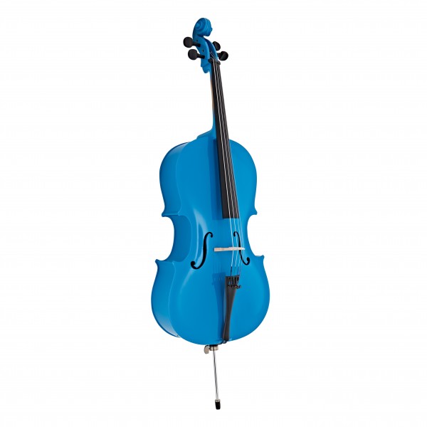 Student 1/4 Size Cello + Beginner Pack, Blue