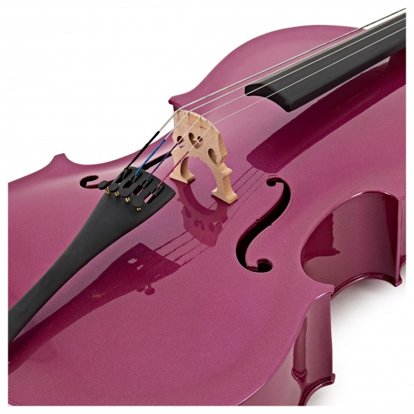 Student 1/4 Size Cello + Beginner Pack, Purple