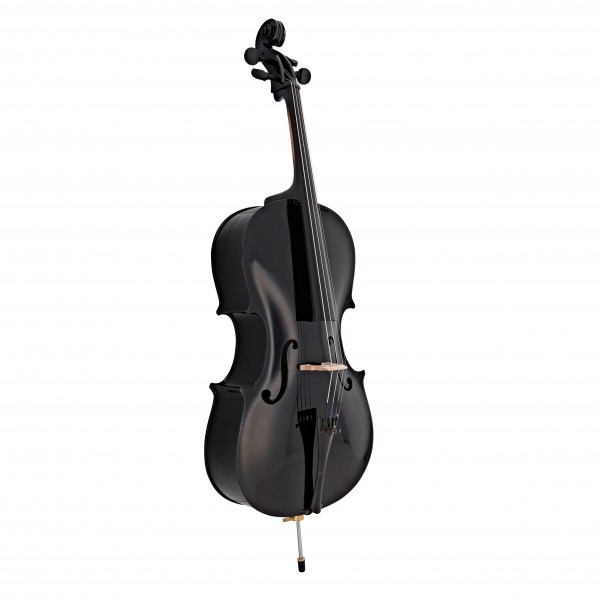 Student 1/2 Size Cello with Case + Beginner Pack, Black