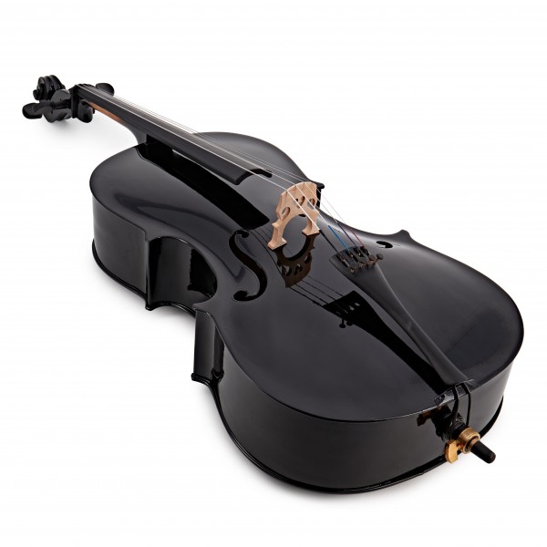 Student 1/2 Size Cello with Case + Beginner Pack, Black